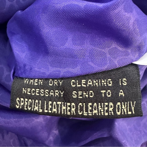 Vintage Purple Leather Fringe Jacket - Picture 13 of 16